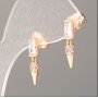 Xuping 18K Gold Plated Stud Earrings with White Rhinestones, diameter 18x3mm+