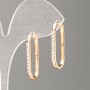 Xuping 18K Gold Plated Earrings with White Rhinestones, diameter 27x2mm+