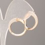 Xuping 18K Gold-Plated Earrings with White Rhinestones, 21x20mm+