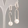 Xuping Earrings with Majorca Pearls, 12mm Diameter, 4.5cm Length, Rhodium