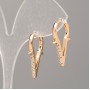 Xuping Earrings 18K Gold Plated with White Rhinestones, diameter 24x2mm+