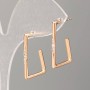 Xuping Earrings 18K Gold Plated with White Rhinestones, diameter 23.5x2mm+