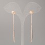 Xuping Stud Earrings 18K Gold Plated, diameter 2mm+-, length 6cm+