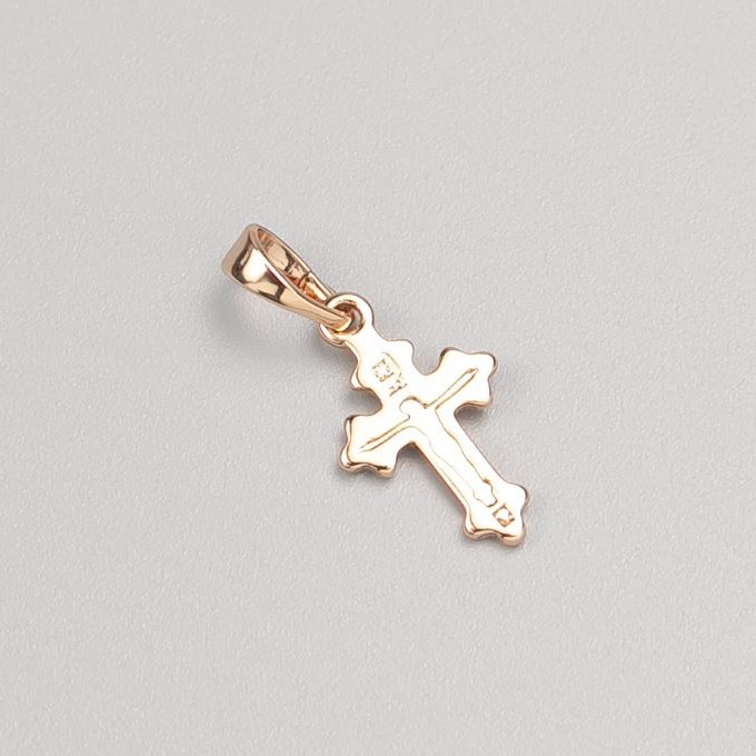 Xuping Cross Pendant 18K Gold Plated, diameter 16x9.5mm+