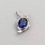 Xuping Pendant with Blue Stone 20x14mm Rhodium