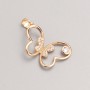 Xuping Pendant 18K Gold Plated Butterfly with White Rhinestones, diameter 23x17mm+