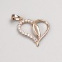 Xuping Pendant 18K Gold Plated Heart with White Rhinestones, diameter 18x20mm+