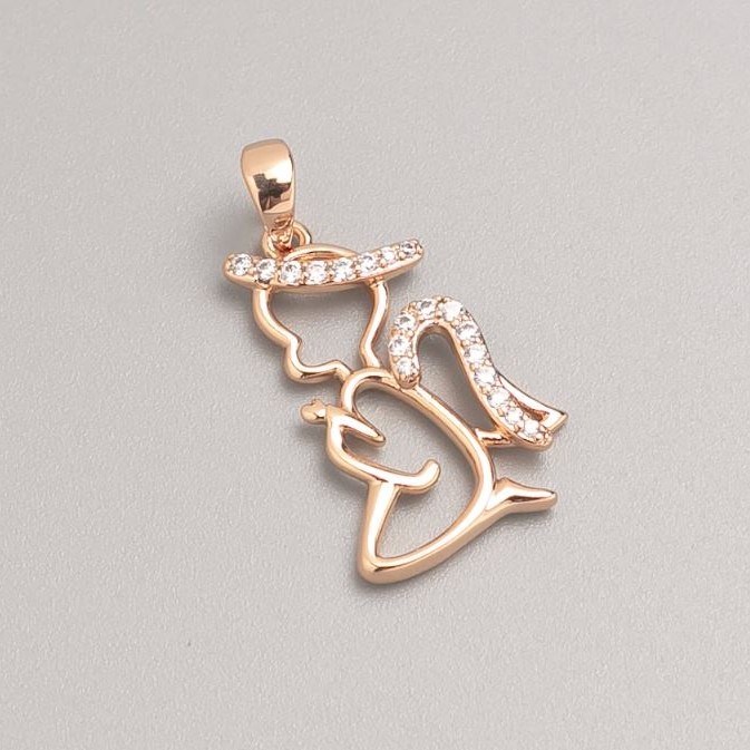 Xuping Pendant 18K Gold Plated Angel, diameter 20x12mm+
