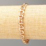 Xuping Bracelet 18K Gold Plated, length 17cm, thickness 7mm+/-, with White Rhinestones