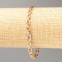 Xuping Bracelet 18K Gold Plated, length 19cm, thickness 5mm+/-, with White Rhinestones