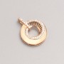 Xuping Pendant 18K Gold Plated with White Rhinestones, diameter 20mm+