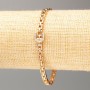Xuping Bracelet 18K Gold Plated, length 19cm, thickness 4mm+/-, with White Rhinestones
