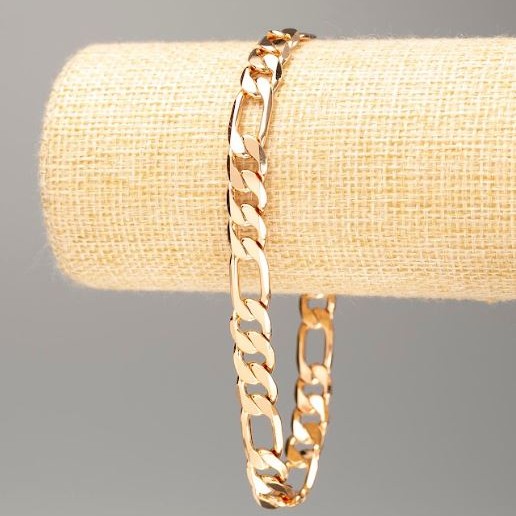 Xuping Bracelet 18K Gold Plated, Curb Chain, length 25cm, thickness 8mm+