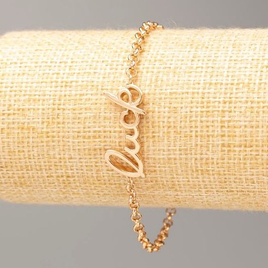 Xuping Bracelet 18K Gold Plated "Luck", length 20.5cm, thickness 3mm+