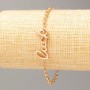 Xuping Bracelet 18K Gold Plated "Luck", length 20.5cm, thickness 3mm+