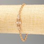 Xuping Bracelet 18K Gold Plated, Length 17-20.5cm, Thickness 4mm+/- with Rhinestones