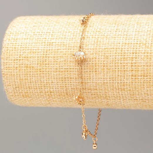Xuping Bracelet 18K Gold Plated, Length 17-20cm, Thickness 2mm+/- with Rhinestones