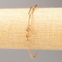 Xuping Bracelet 18K Gold Plated "Heart" L 17-20cm, thickness 5mm+