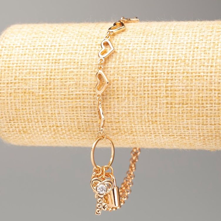 Xuping Bracelet 18K Gold Plated L 19-22cm, thickness 6mm+/-, thickness 4mm+