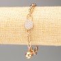 Xuping Bracelet 18K Gold Plated L 20cm, thickness 6mm+/-, thickness 5mm+/- with white rhinestones