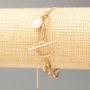 Xuping Bracelet 18K Gold Plated, length 18cm, thickness 6mm+/-, thickness 2mm+/- with a pearl