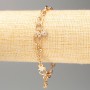 Xuping Bracelet 18K Gold Plated, length 19cm, thickness 5mm+- with white rhinestones