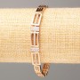 Xuping Bracelet 18K Gold Plated, length 19cm, thickness 6mm+/-, thickness 8mm+/- with white rhinestones