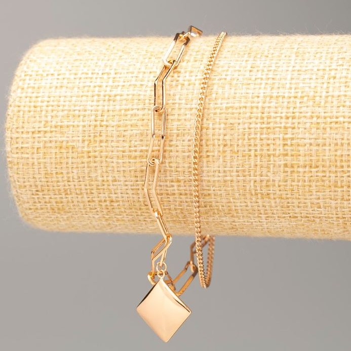 Xuping Bracelet 18K Gold Plated, length 17-21cm, thickness 5mm+