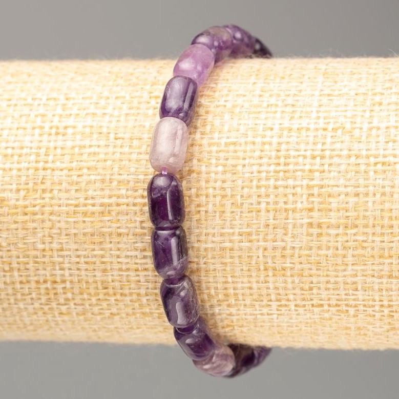 Elastic bracelet made from natural Amethyst, 9×6mm beads, length 18cm