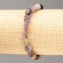 Charoite Bead Bracelet on Elastic String, faceted, diameter 9×7mm (±), fits 18cm