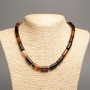 Agate Cylinder Necklace, Diameter 16x8mm+-, Length 46cm+