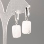 Natural Rock Crystal Stone Earrings, Diameter 18x13mm+