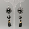 Agate Earrings, diameter 19.5mm+- and 12mm+-, length 8.5cm+