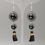 Agate Earrings, diameter 19.5mm+- and 12mm+-, length 8.5cm+
