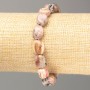 Rhodochrosite Natural Stone Bracelet, Tumbled, Diameter 12x8mm(+-)mm, Length 18cm