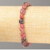 Rhodonite Natural Stone Bracelet, Tumbled, d 7x9-6x7mm+-, Length 18cm+