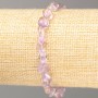 Amethyst Natural Stone Bracelet, Tumbled, Diameter 8x5mm+-, Length 18cm +