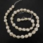River Pearl Strand, Diameter 9x8mm, Length 40cm+- with Petrol Sheen