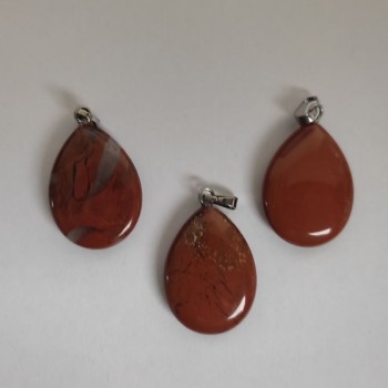 Drop Pendant Red Jasper Stone 2.5×1.8 cm 8 cm