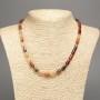 Carnelian Necklace, Natural Stone Smooth Cylinder, Diameter 10x6mm +/-, Length 48cm +