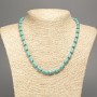Turquoise Necklace, Smooth Cylinder, Diameter 10x6mm +/-, Length 47cm +