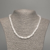 Rock Crystal Necklace, natural stone smooth cylinder, diameter 10x6mm +-, length 48cm +