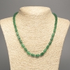 Chrysoprase Necklace, natural stone smooth cylinder, diameter 10x6mm +-, length 49cm +
