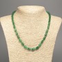Chrysoprase Necklace, natural stone smooth cylinder, diameter 10x6mm +-, length 49cm +