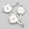 Pendant Findings Frying Pan, 34x20mm, pack of 8pcs+/-, 20g