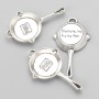 Pendant Findings Frying Pan, 34x20mm, pack of 8pcs+/-, 20g