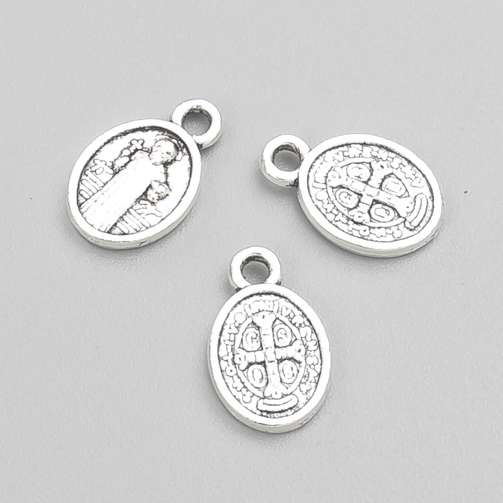 Pendant Finding St. Benedict 13x8 mm, pack of ~30 pcs, 20g