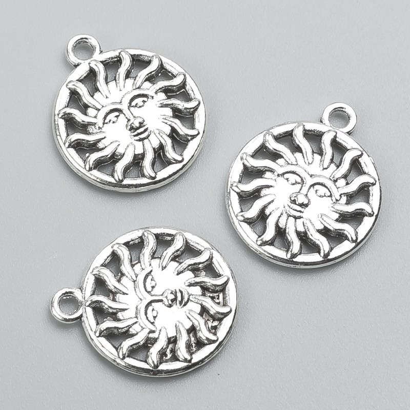 Pendant Finding Sun 20x17 mm, pack of ~10 pcs, 20g