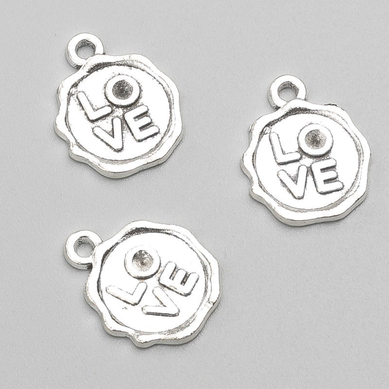 Pendant Finding Love 17x13 mm, pack of ~19 pcs, 20g