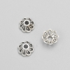 Jewellery Findings End Cap, Silver Metal Colour, Diameter 9x4(+-)mm, Pack 20g, 64(+-)pcs